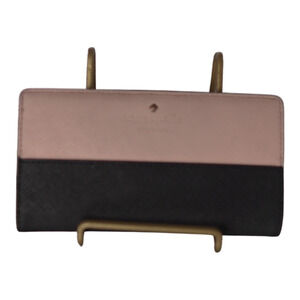 Kate Spade Stacy Bifold Wallet Safiano Leather Two-Tone Cream & Black Feminine